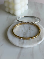 Minimalist Bangle with Zirconia Accents
