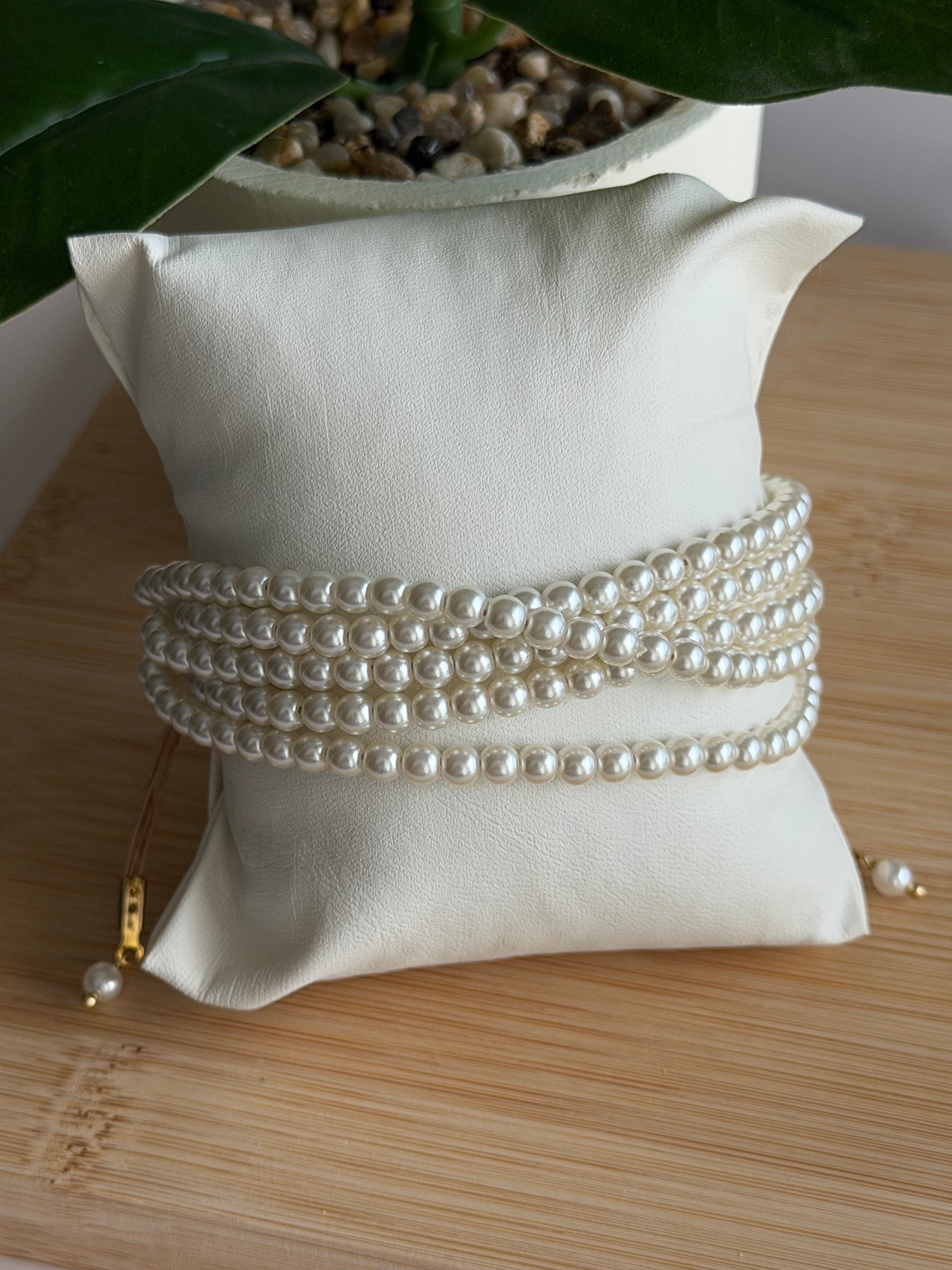 Classic Multi-Strand Pearl Bracelet