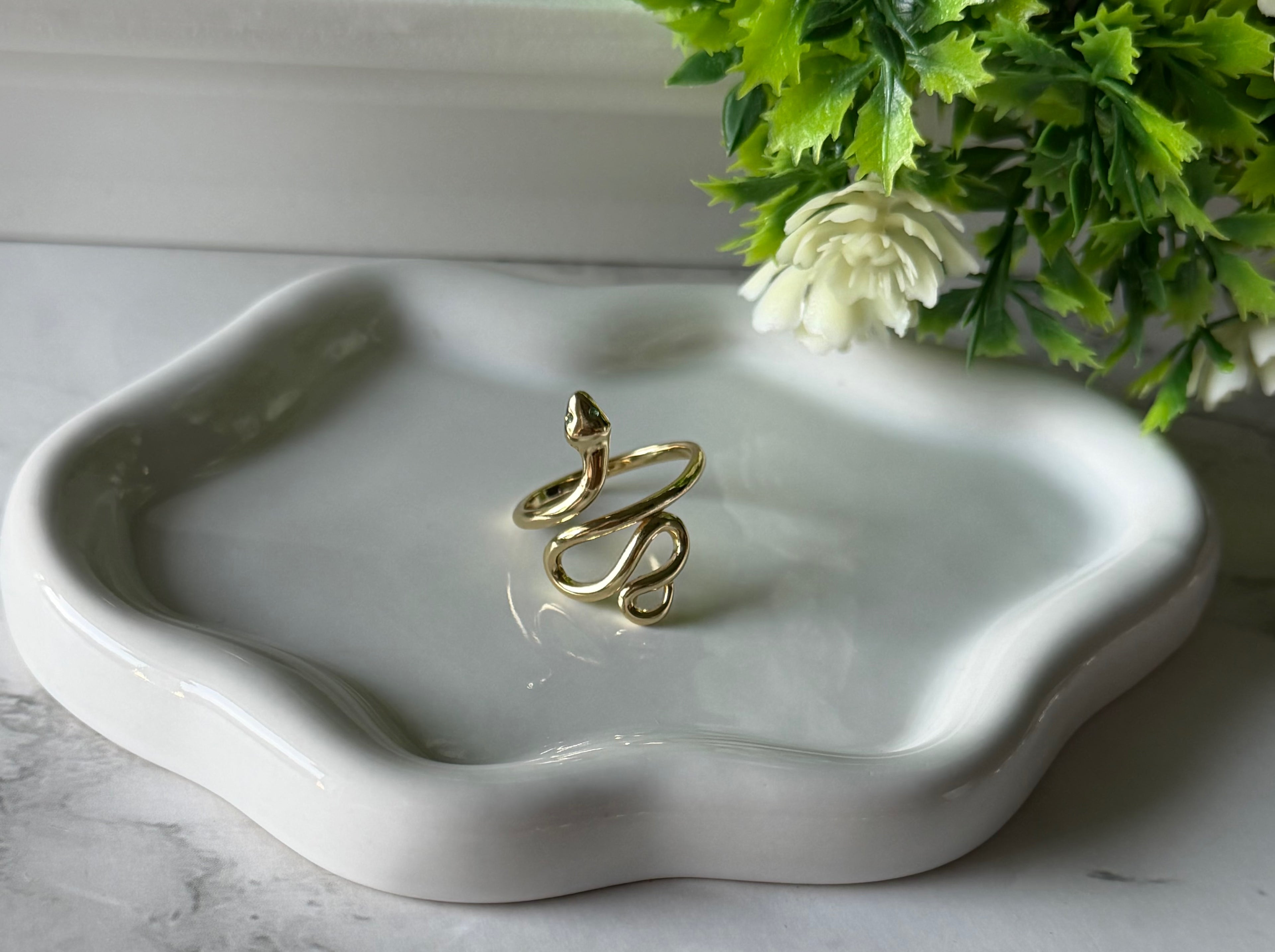 Golden Serpent Wrap Ring