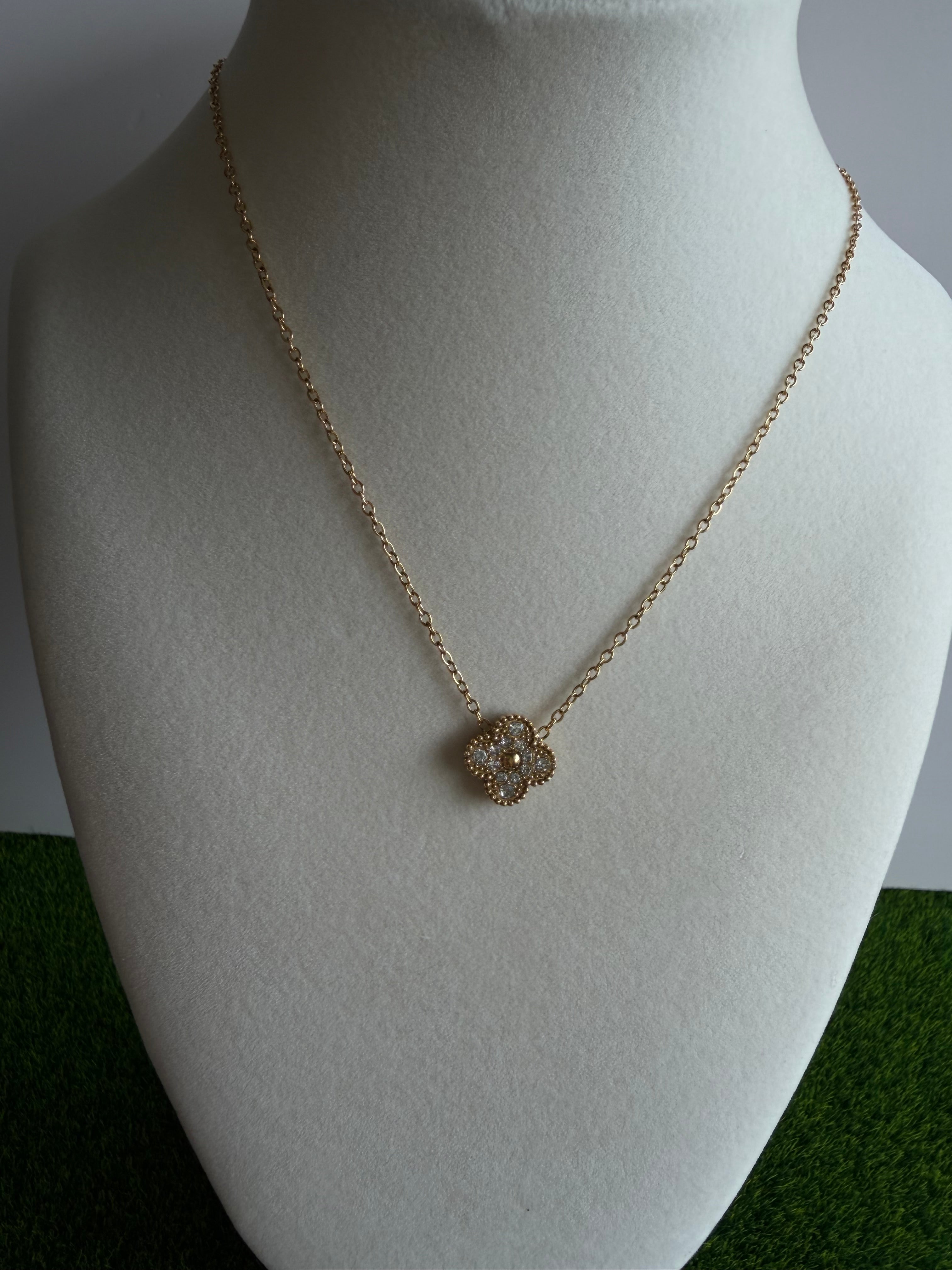 Crystal Clover Necklace