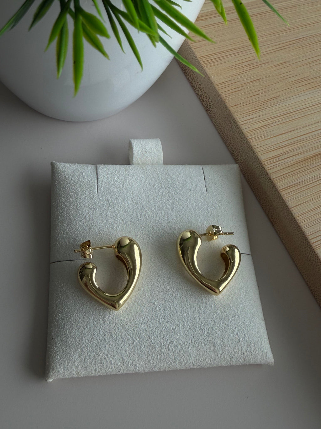 Bold Sculpted Gold Hoops
