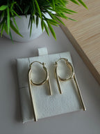 Sleek Linear Drop Earrings