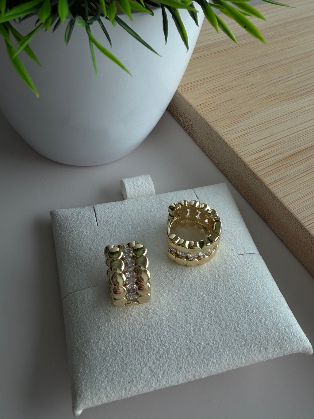 Bold Chunky Zirconia Huggies