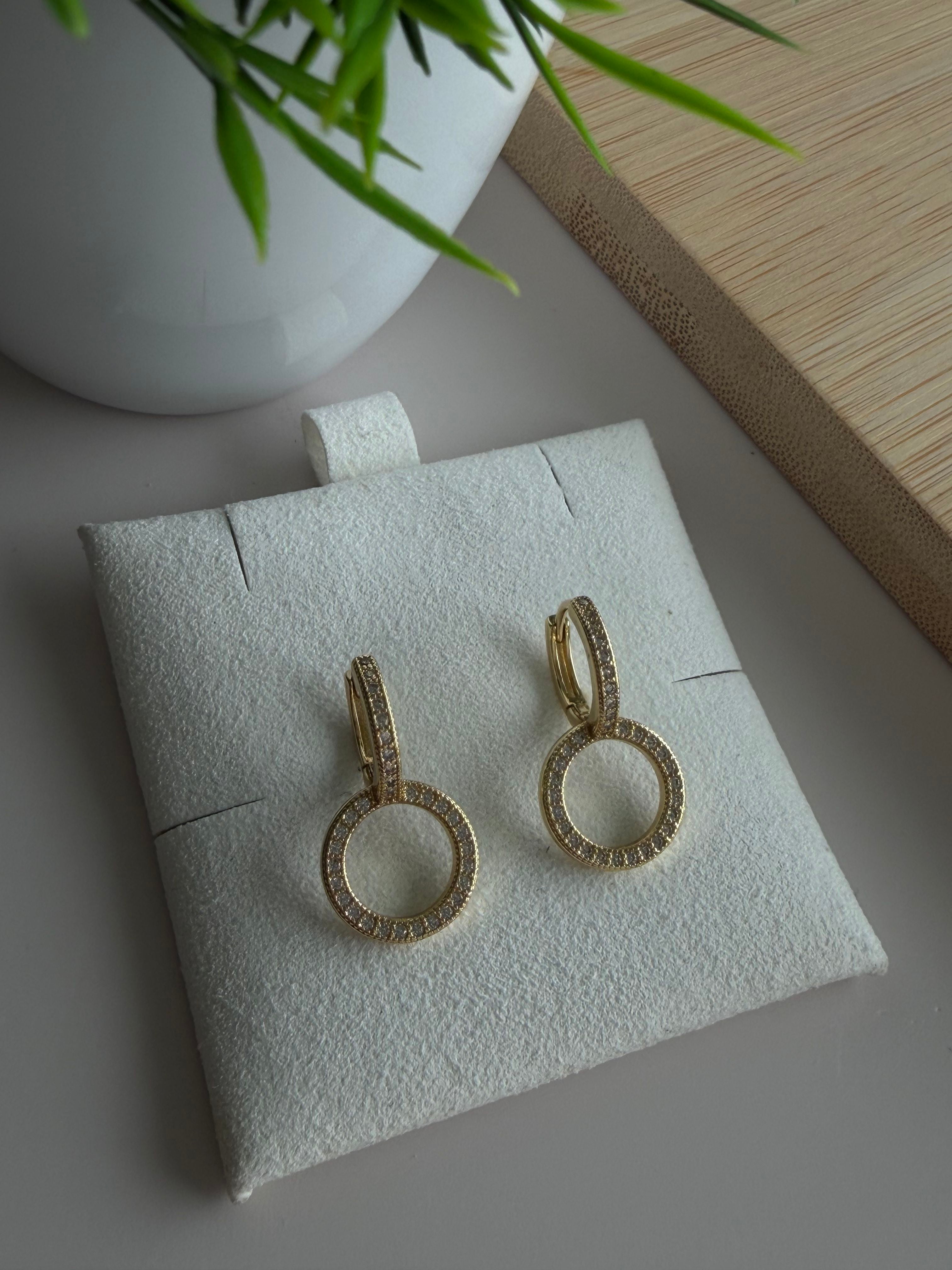 Pavé Double Hoop Earrings