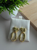 Organic Heart Drop Earrings