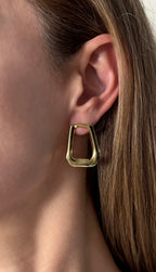 Sculpted Geo Drop Earrings