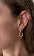 Pavé Double Hoop Earrings