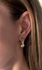 Geometric Crystal Mini Hoops