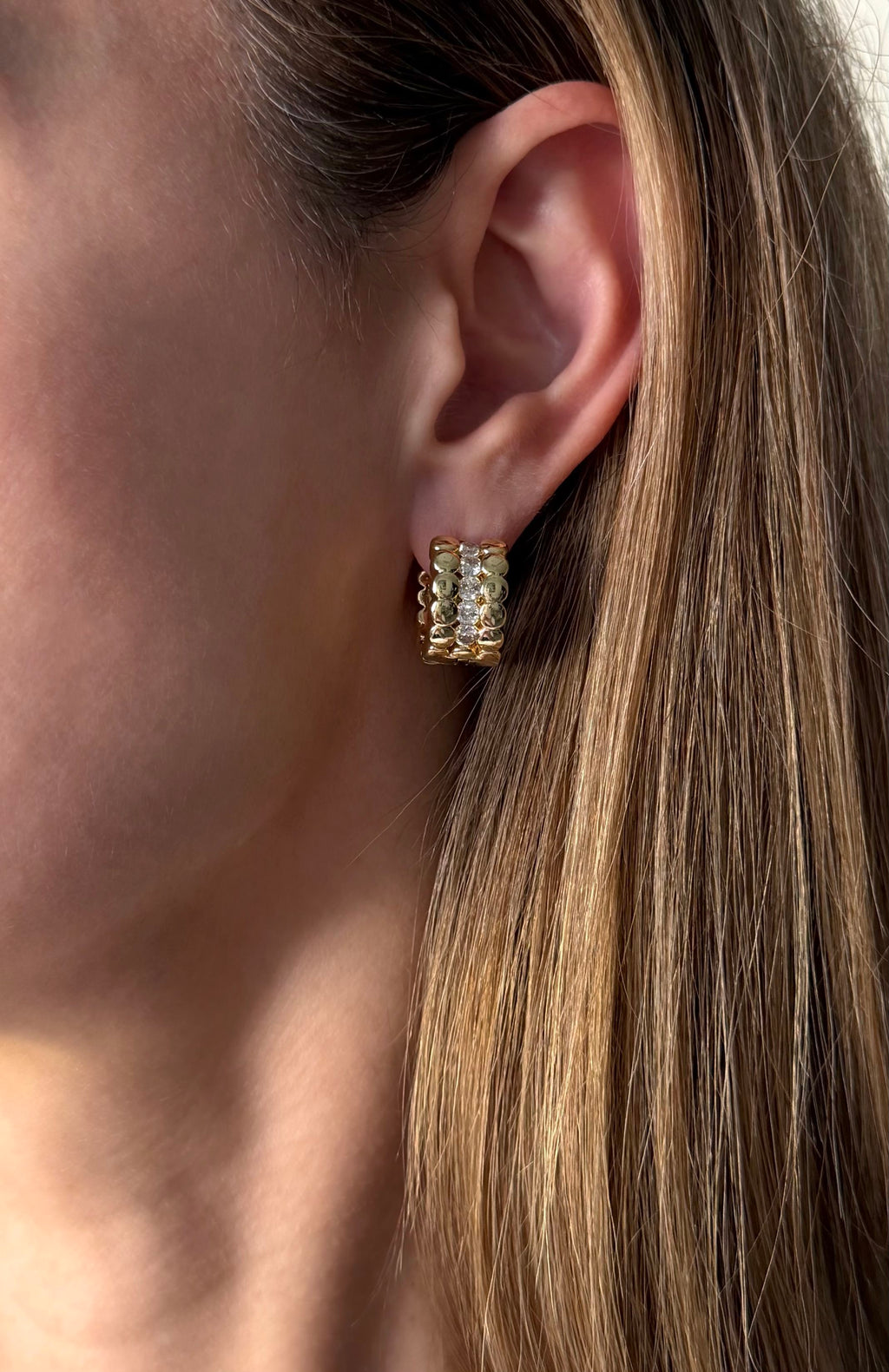 Bold Chunky Zirconia Huggies