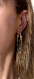 Sleek Linear Drop Earrings