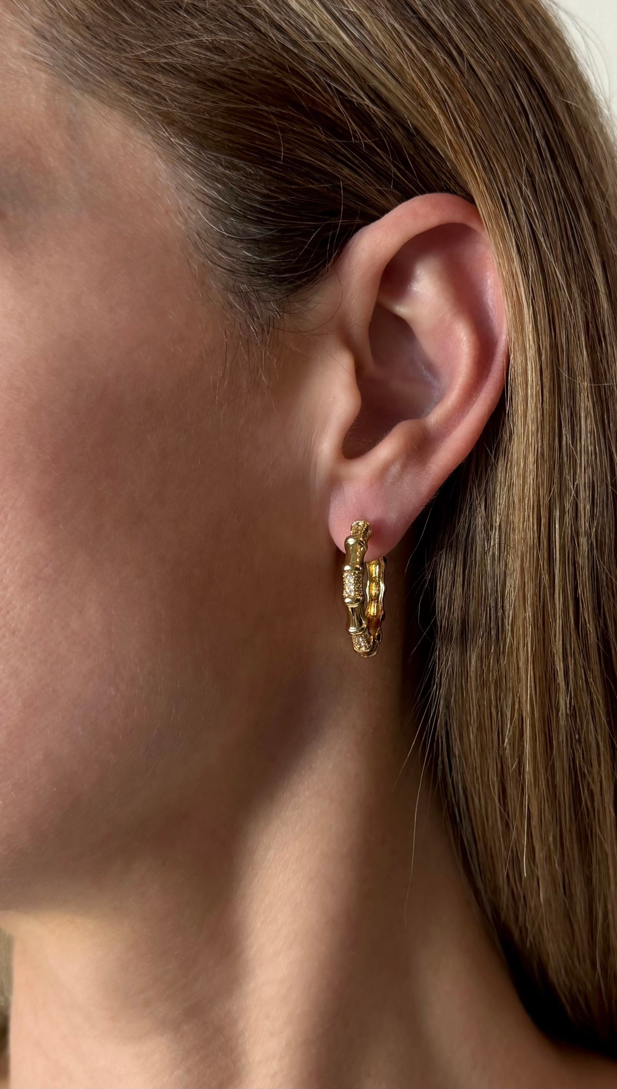 Bamboo Sparkle Hoops