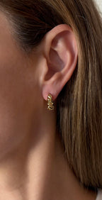 Mini Twisted Texture Hoops