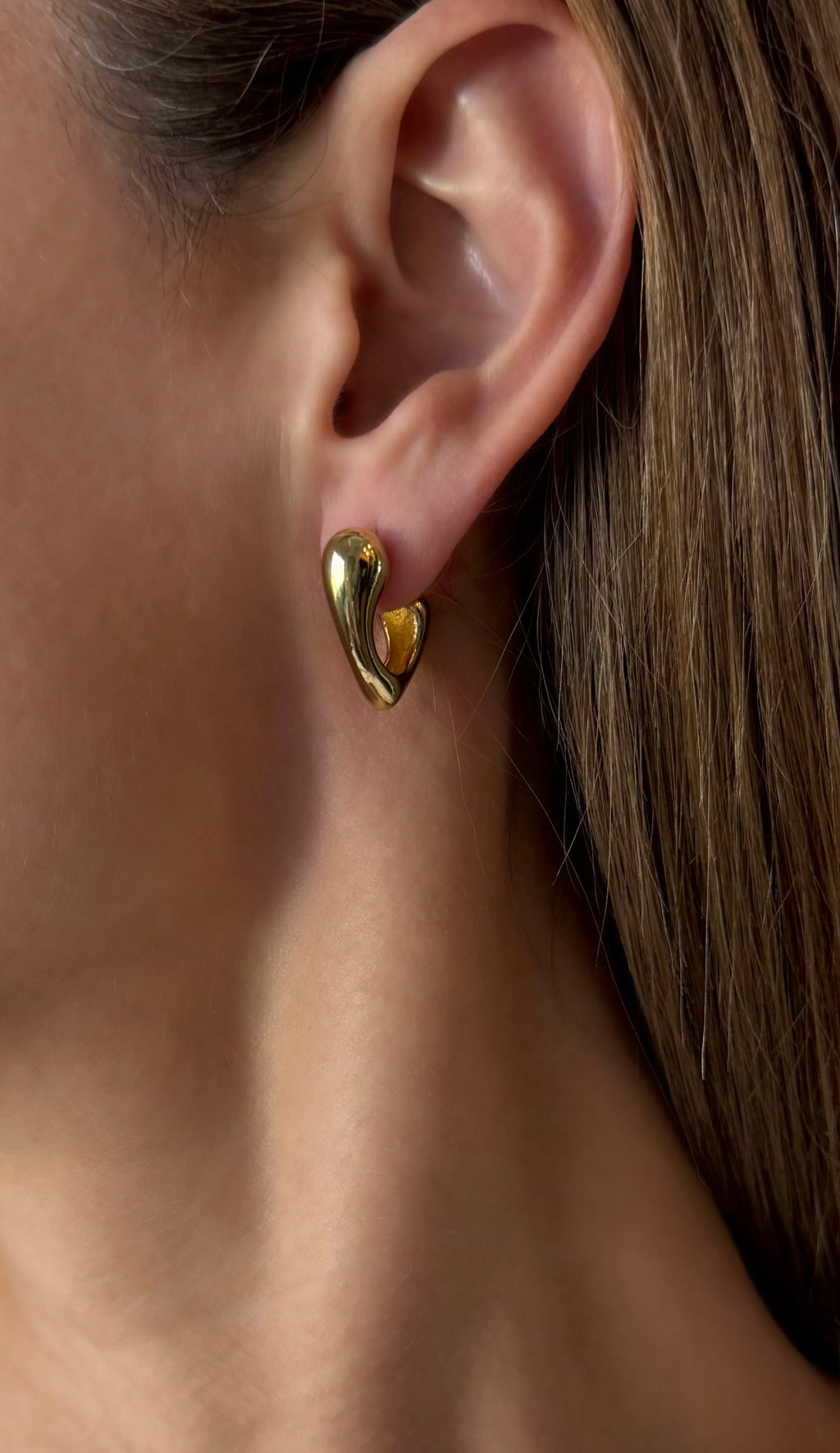 Bold Sculpted Gold Hoops