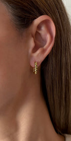 Mini Textured Gold Hoops