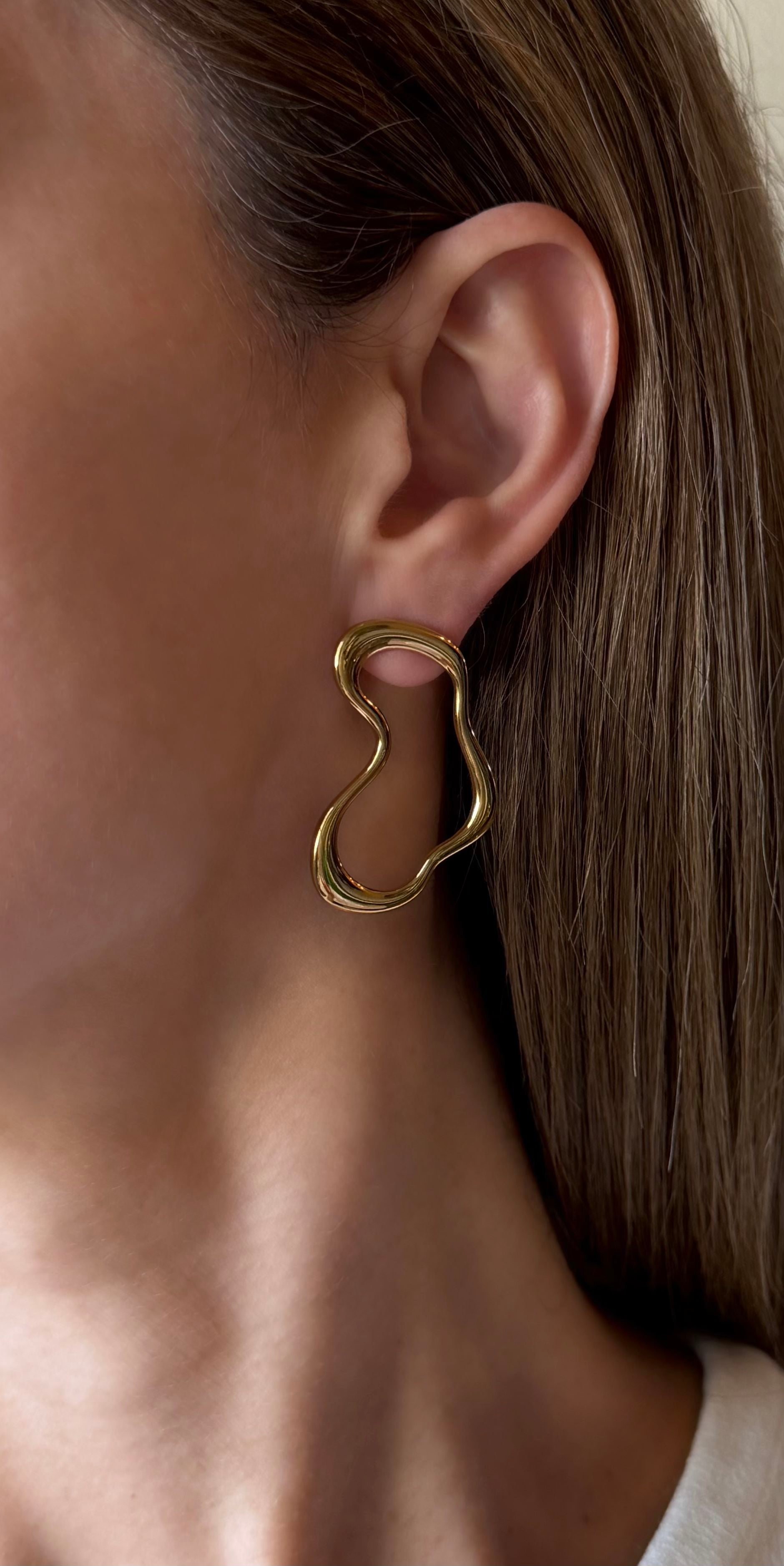 Gold Wave Earrings