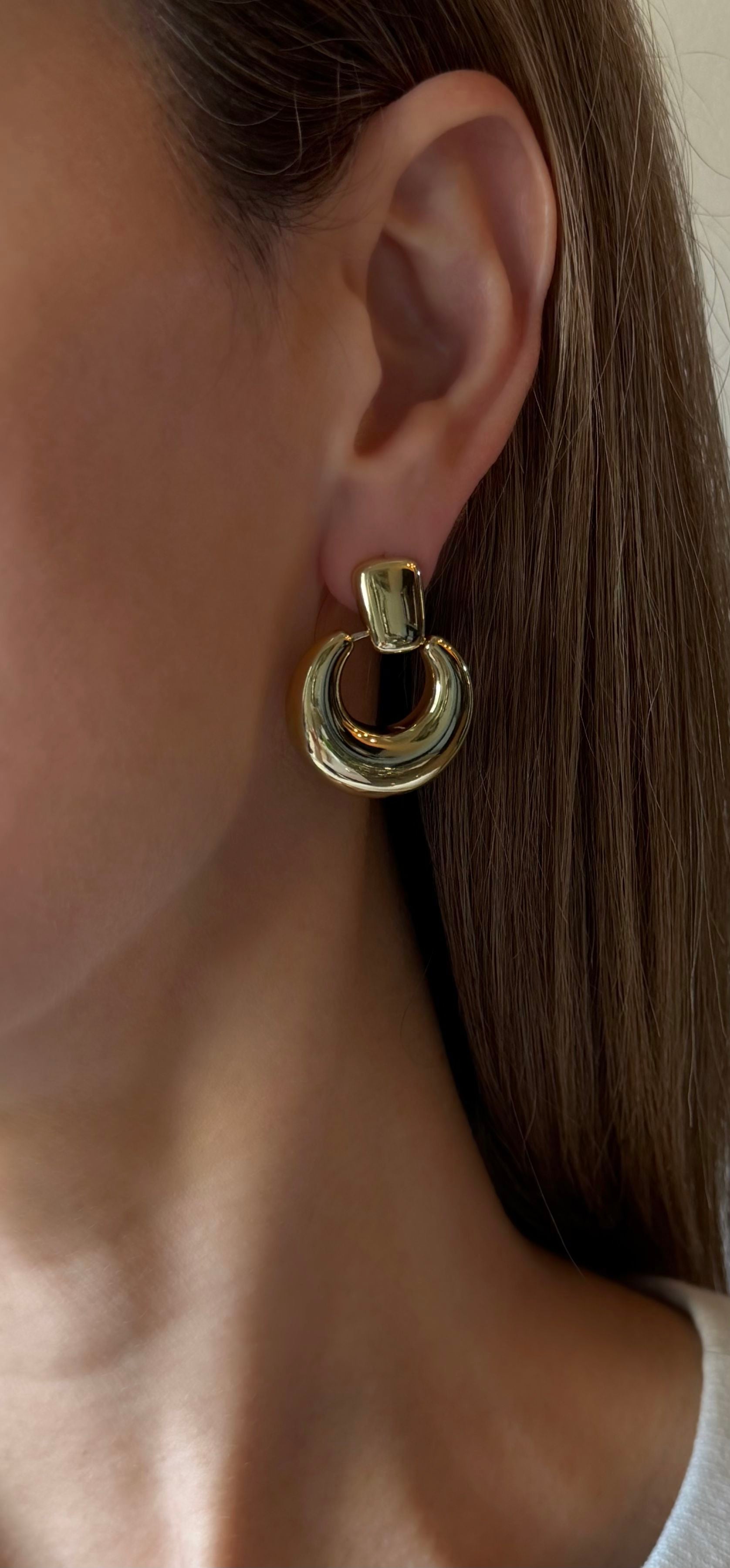 Classic Crescent Drop Earrings