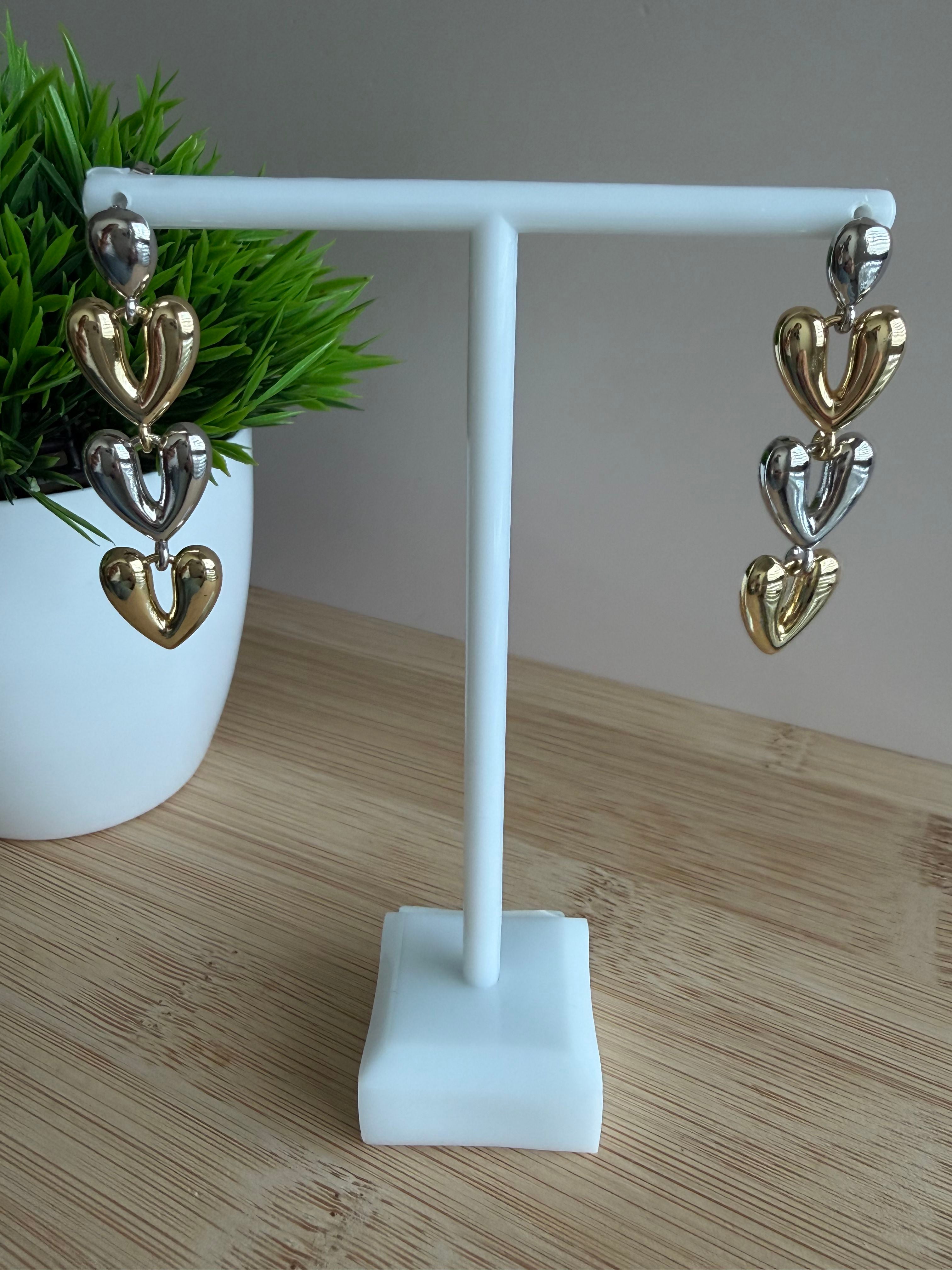 Puffy Heart Drop Earrings