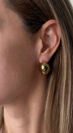 Sculpted Crescent Stud Earrings