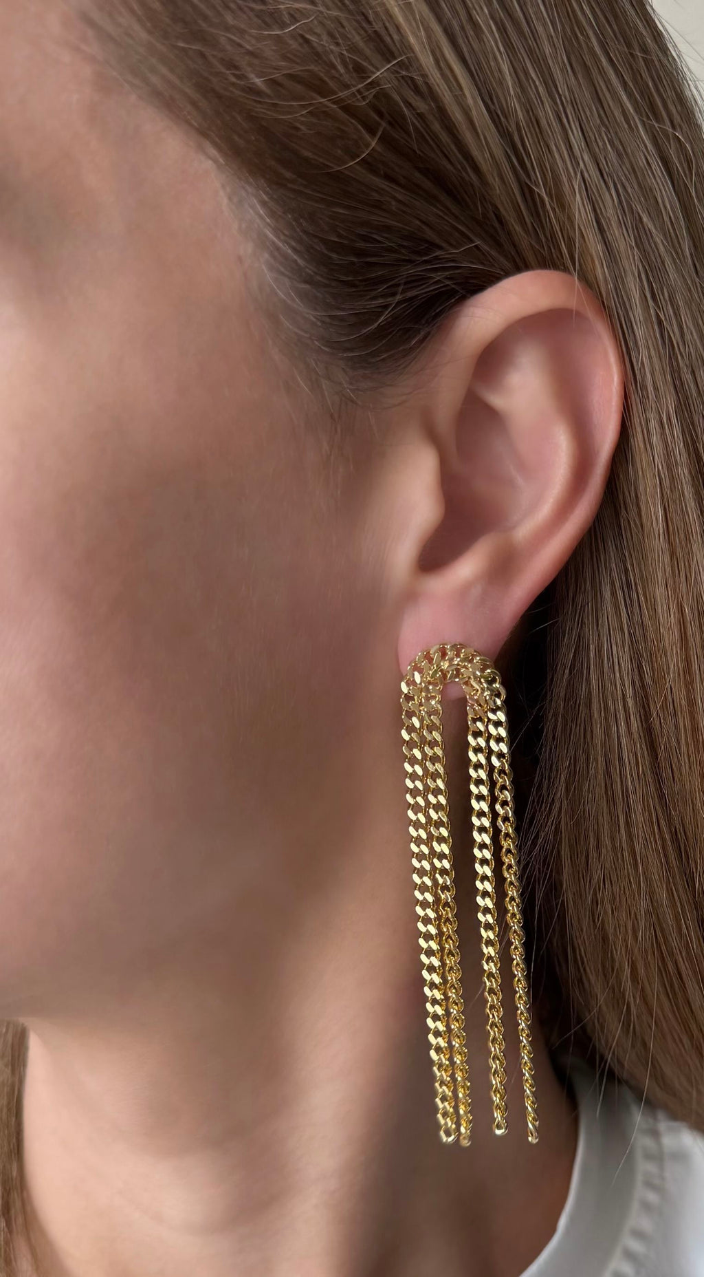 Chain Drop Statement Earrings