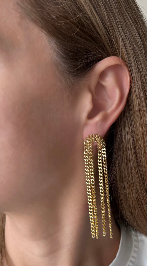 Chain Drop Statement Earrings