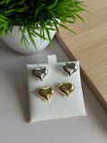 Metal Heart Studs