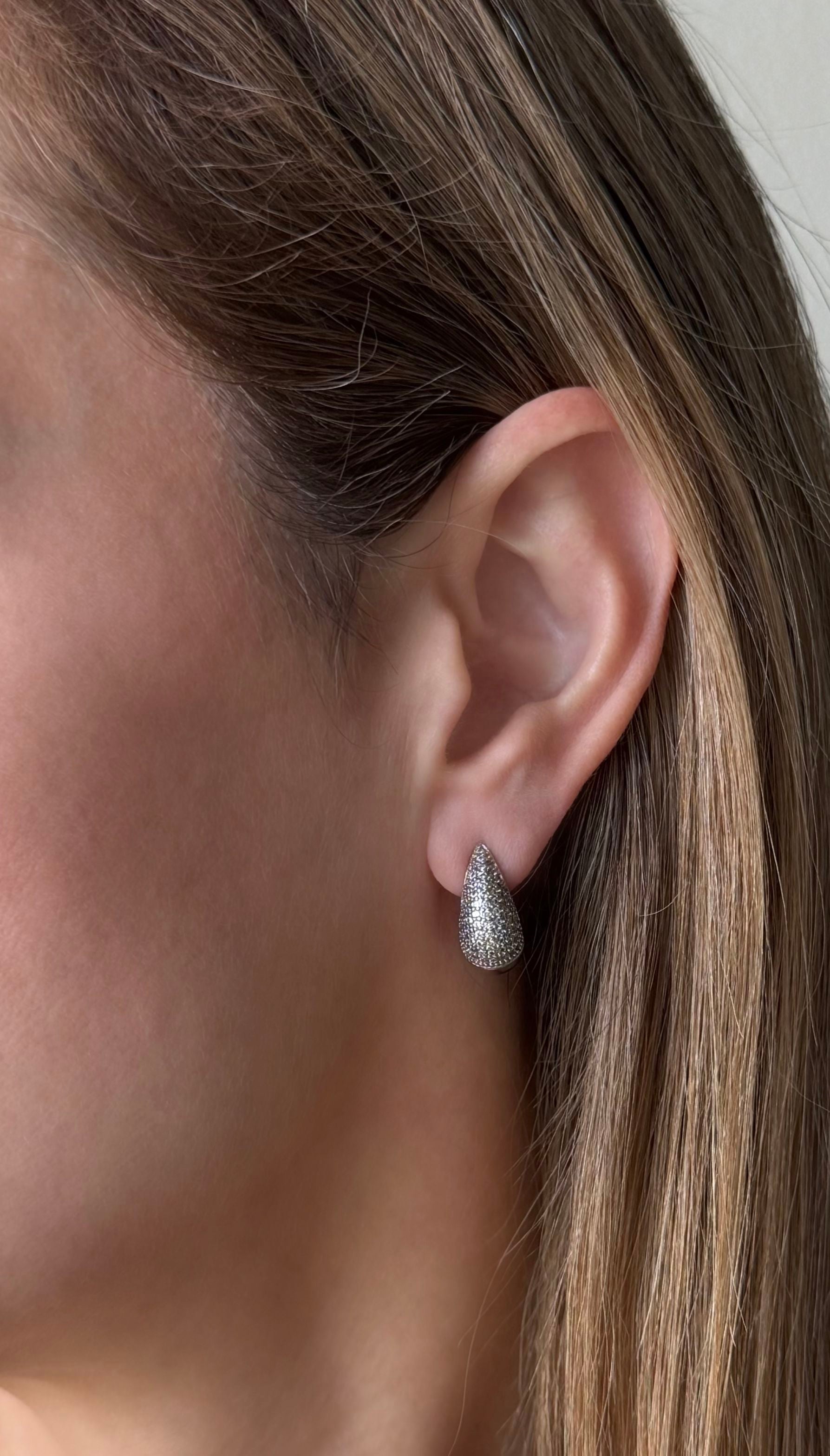 Sparkle Teardrop Studs