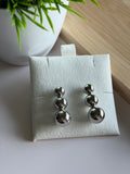 Triple Sphere Drop Earrings