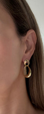 Twisted Drop Stud Earrings