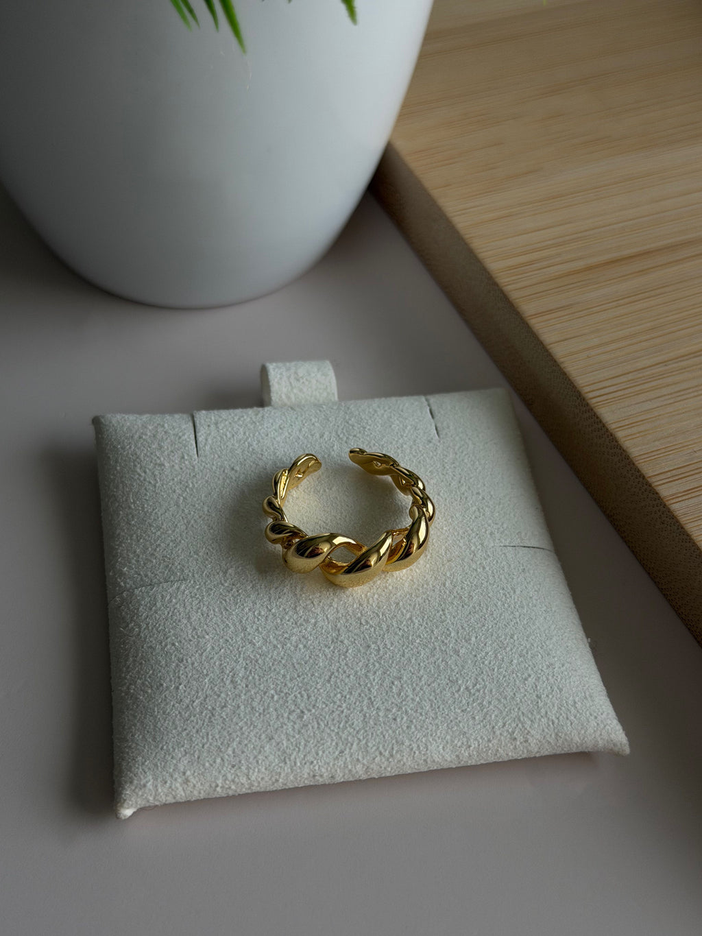 Twisted Chunky Adjustable Ring