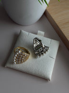 Pearl Row Statement Ring