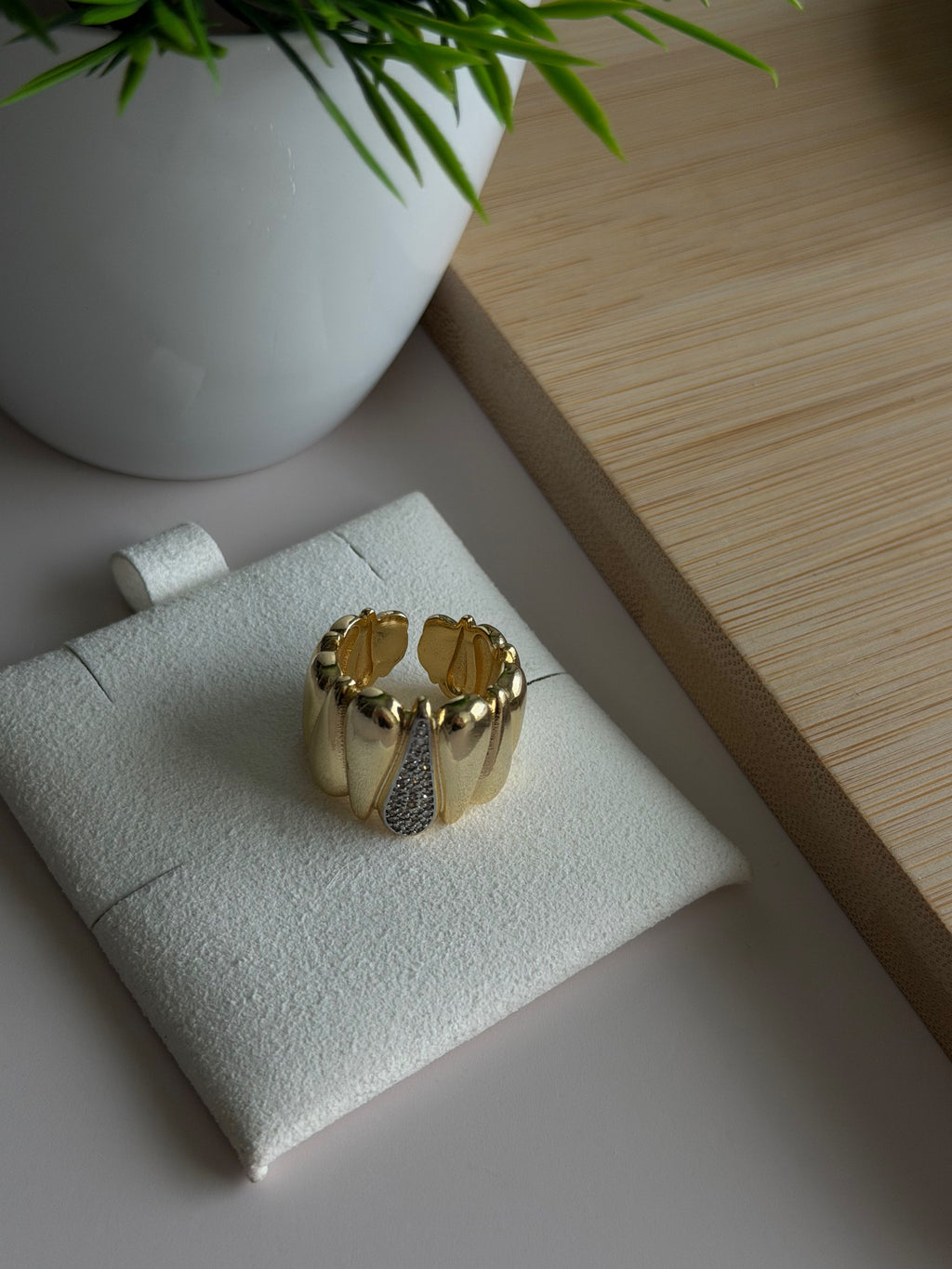 Textured Wide Band Ring