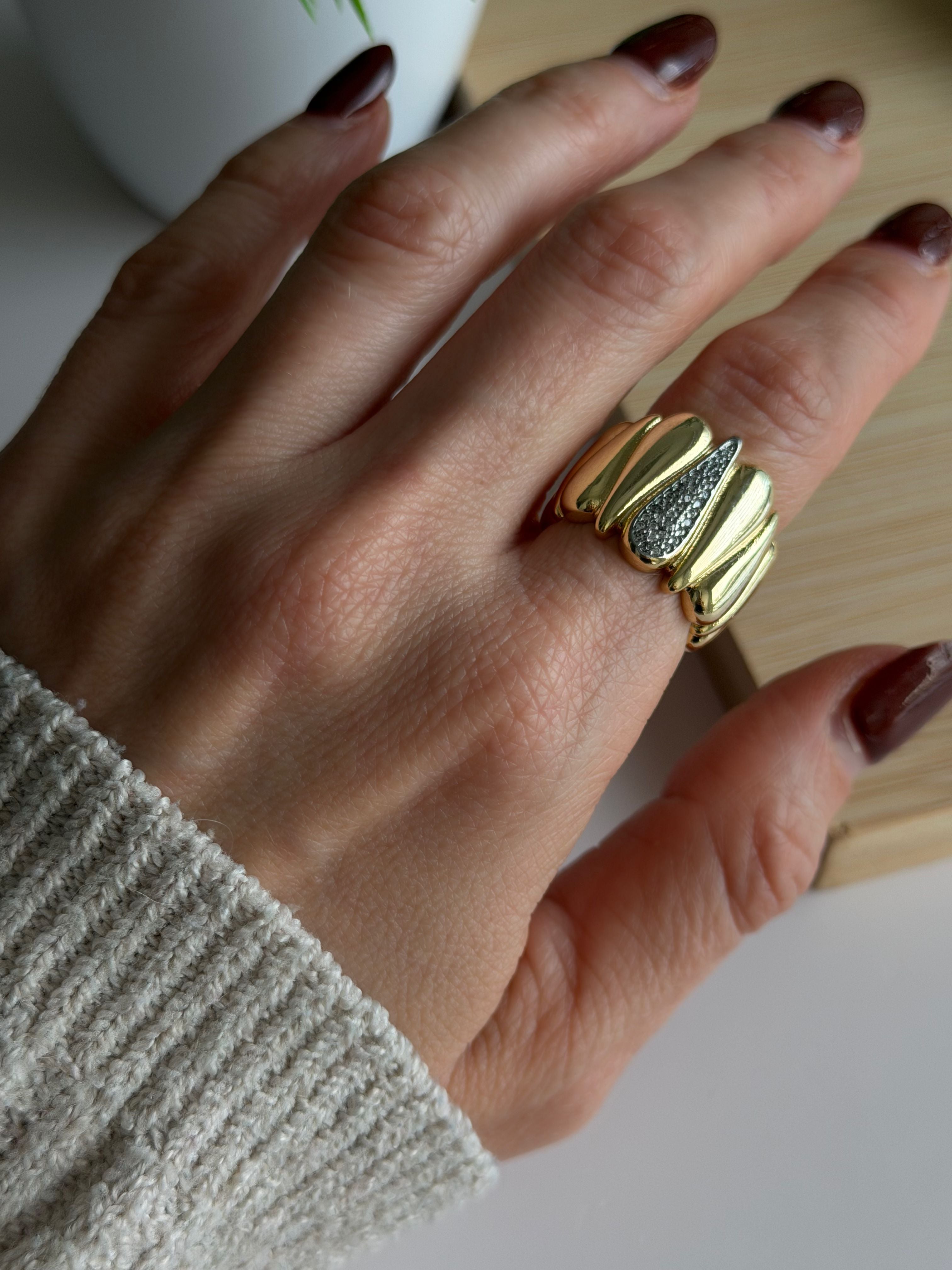 Textured Wide Band Ring