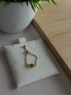 Green Sparkle Chain Ring