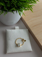 Rectangular Crystal Chain Ring
