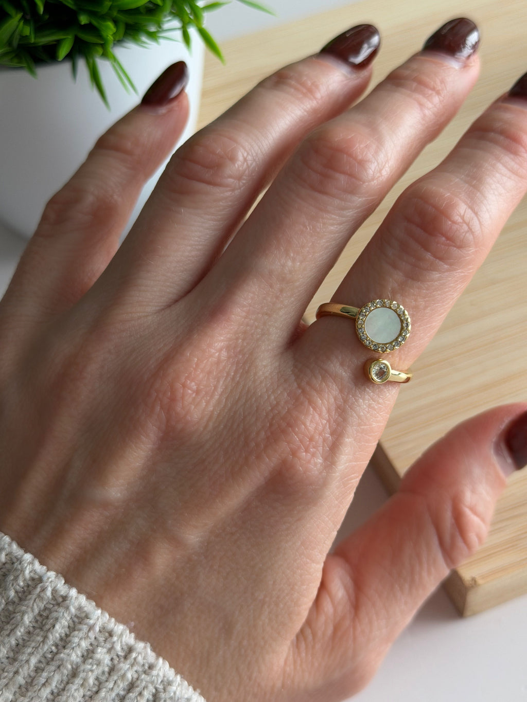 Mother of Pearl Duo Ring