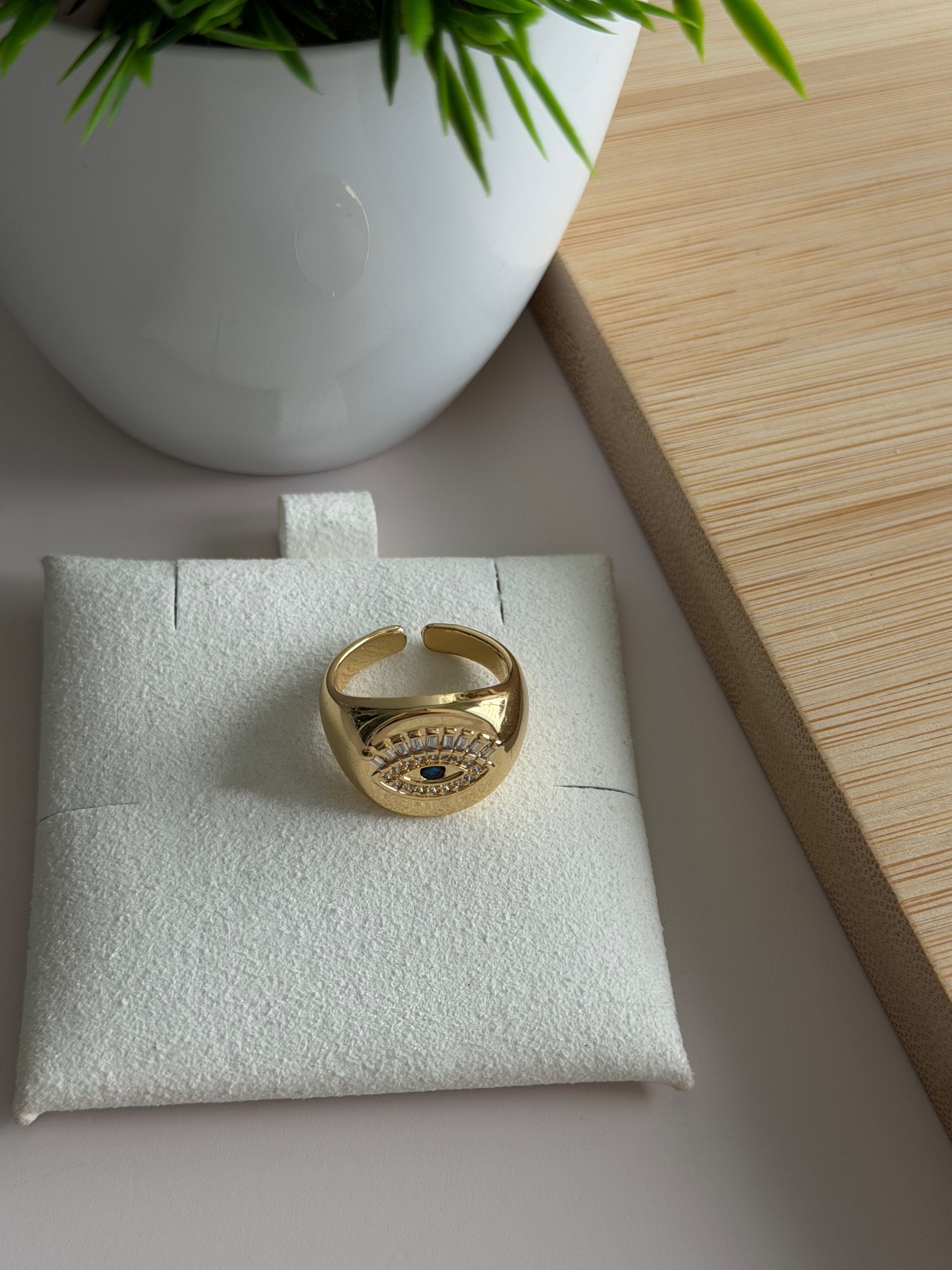 Gold Evil Eye Ring