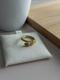 Emerald Snake Ring