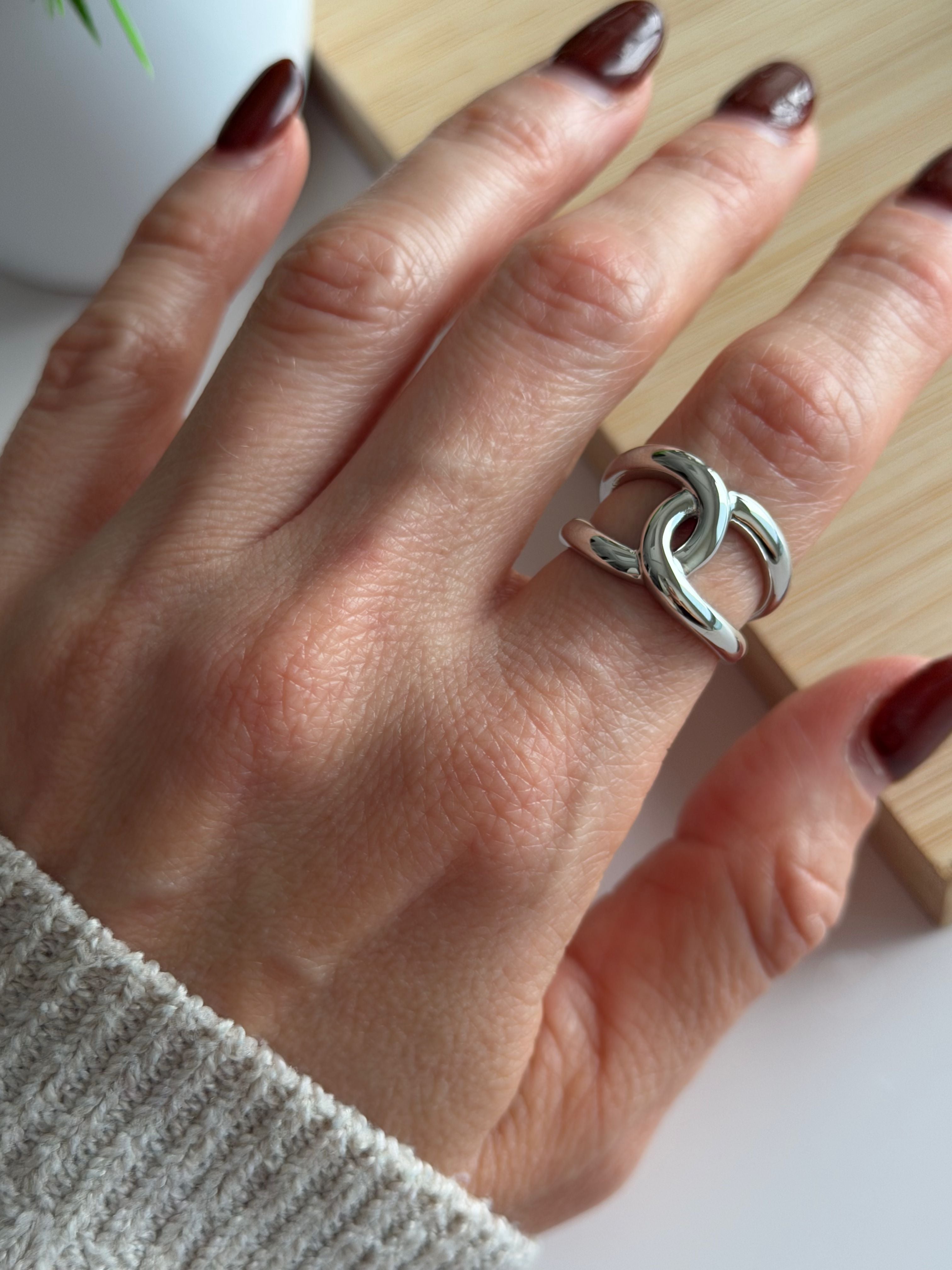 Silver Double Knot Ring