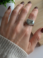 Silver Puffy Heart Ring