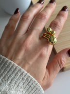 Triple Sphere Ring