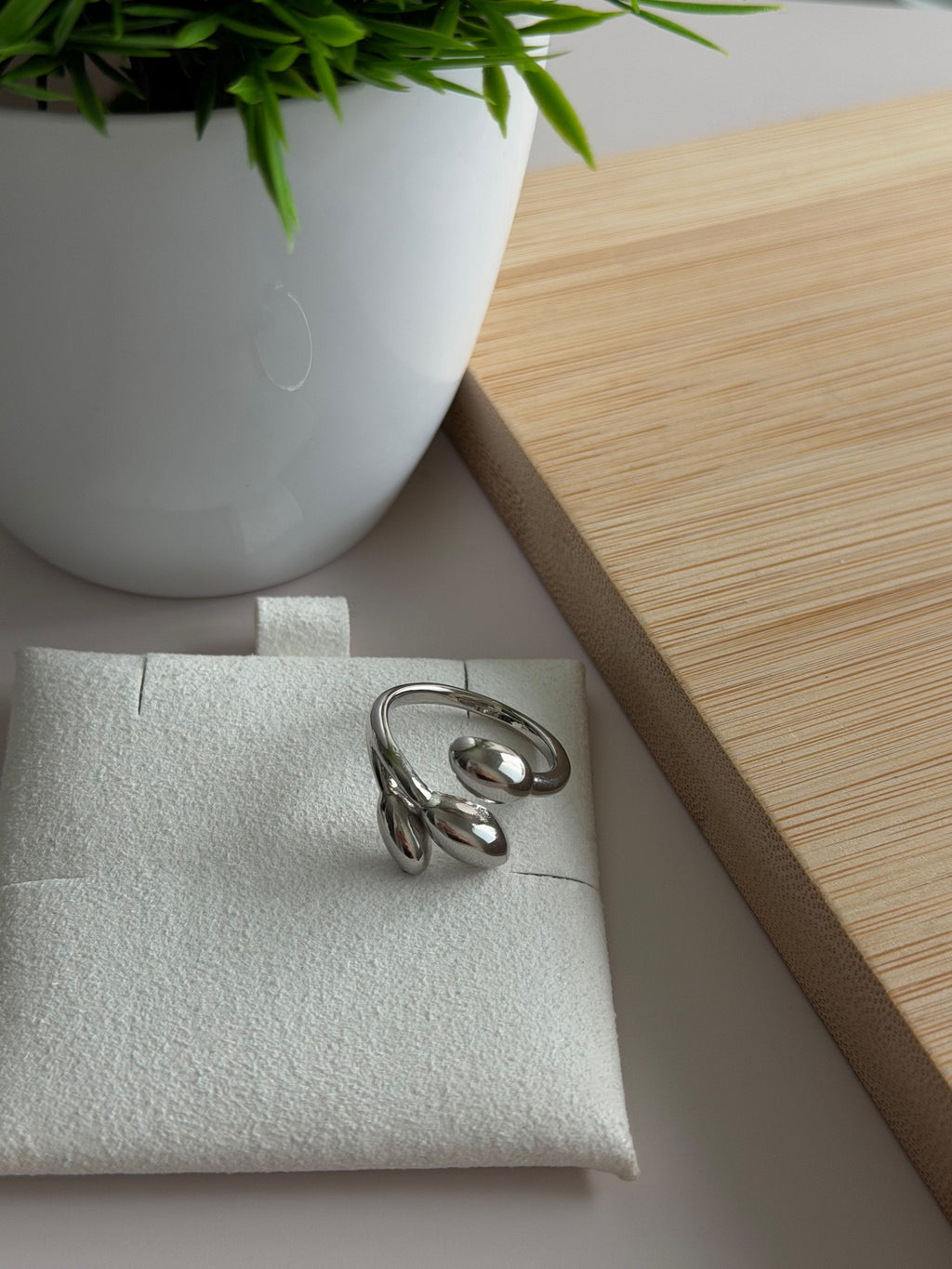 Triple Droplet Open Ring