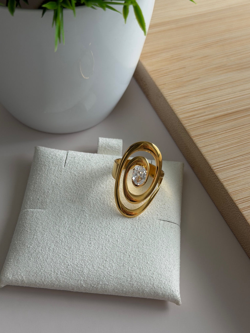 Orbit Oval Statement Ring