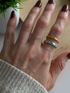 Two-Tone Minimalist Band Ring