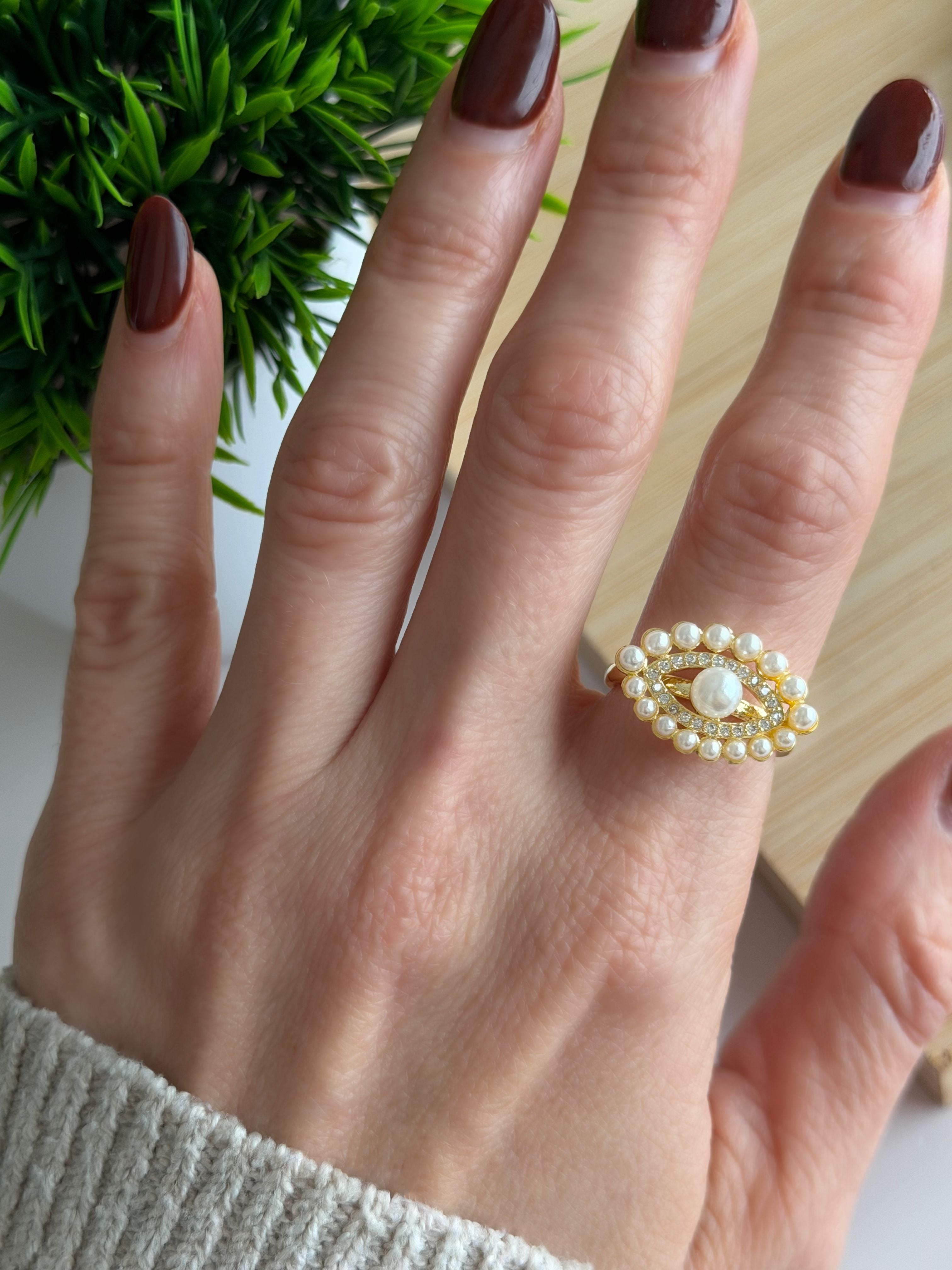 Pearl Eye Statement Ring