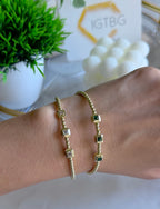 Beaded Gem Cuff Bracelet