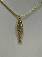 Golden Fish Pendant Necklace