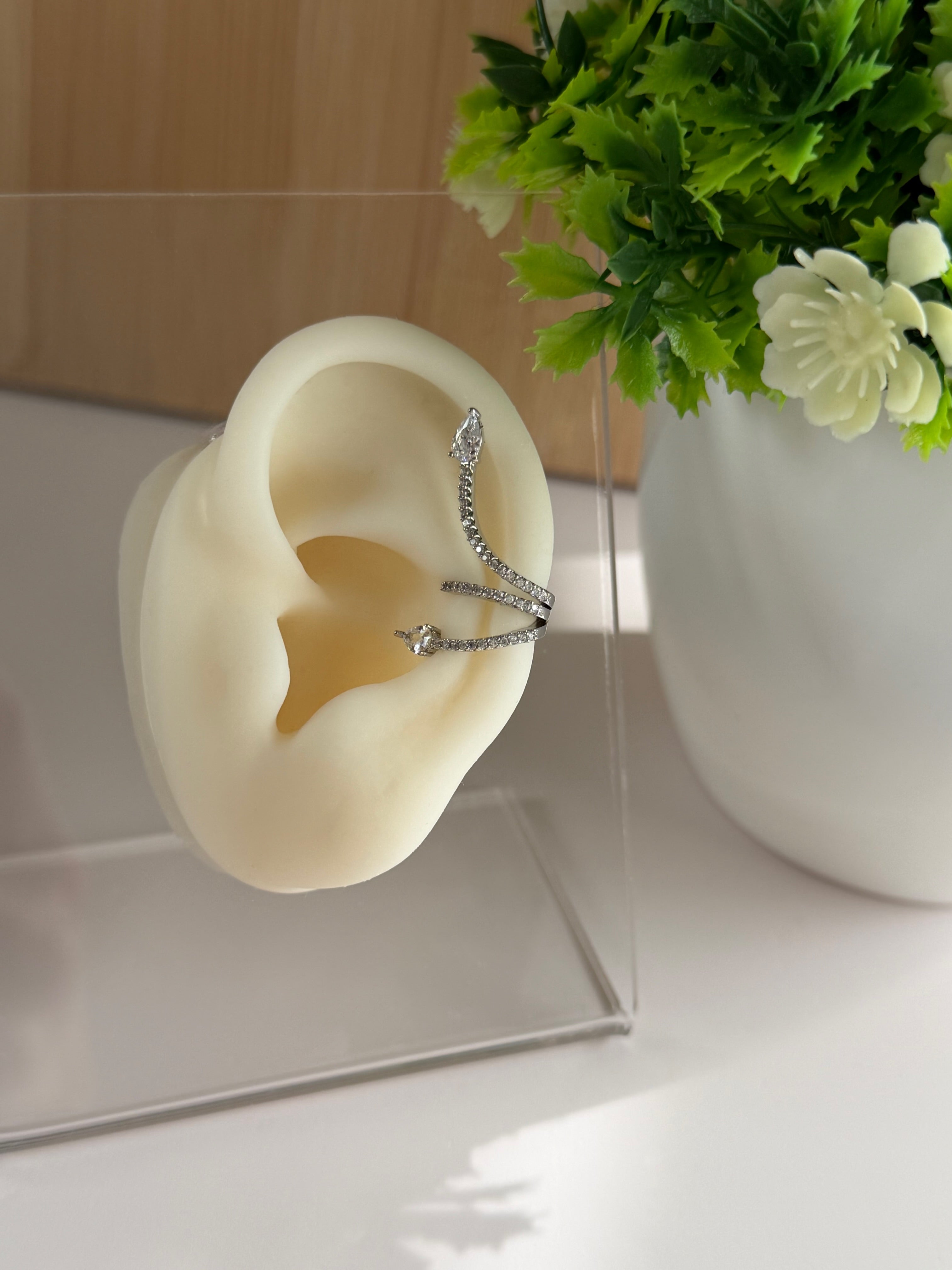 Crystal Snake Wrap Ear Cuff