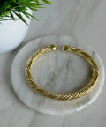 Cable Twist Cuff Bracelet