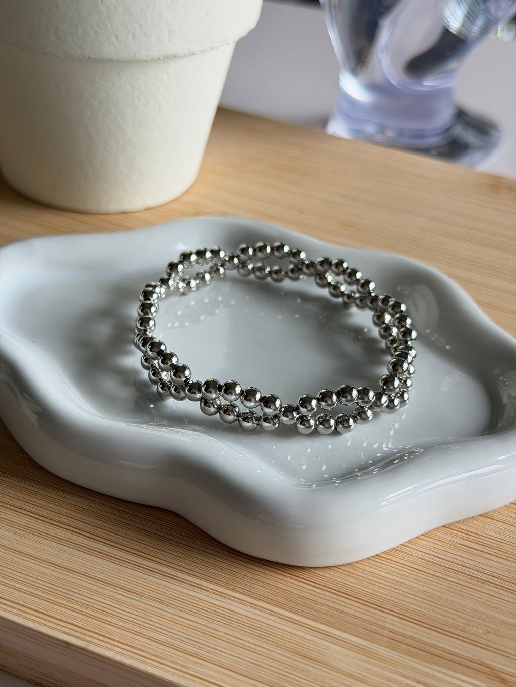 Double Twist Bead Bracelet