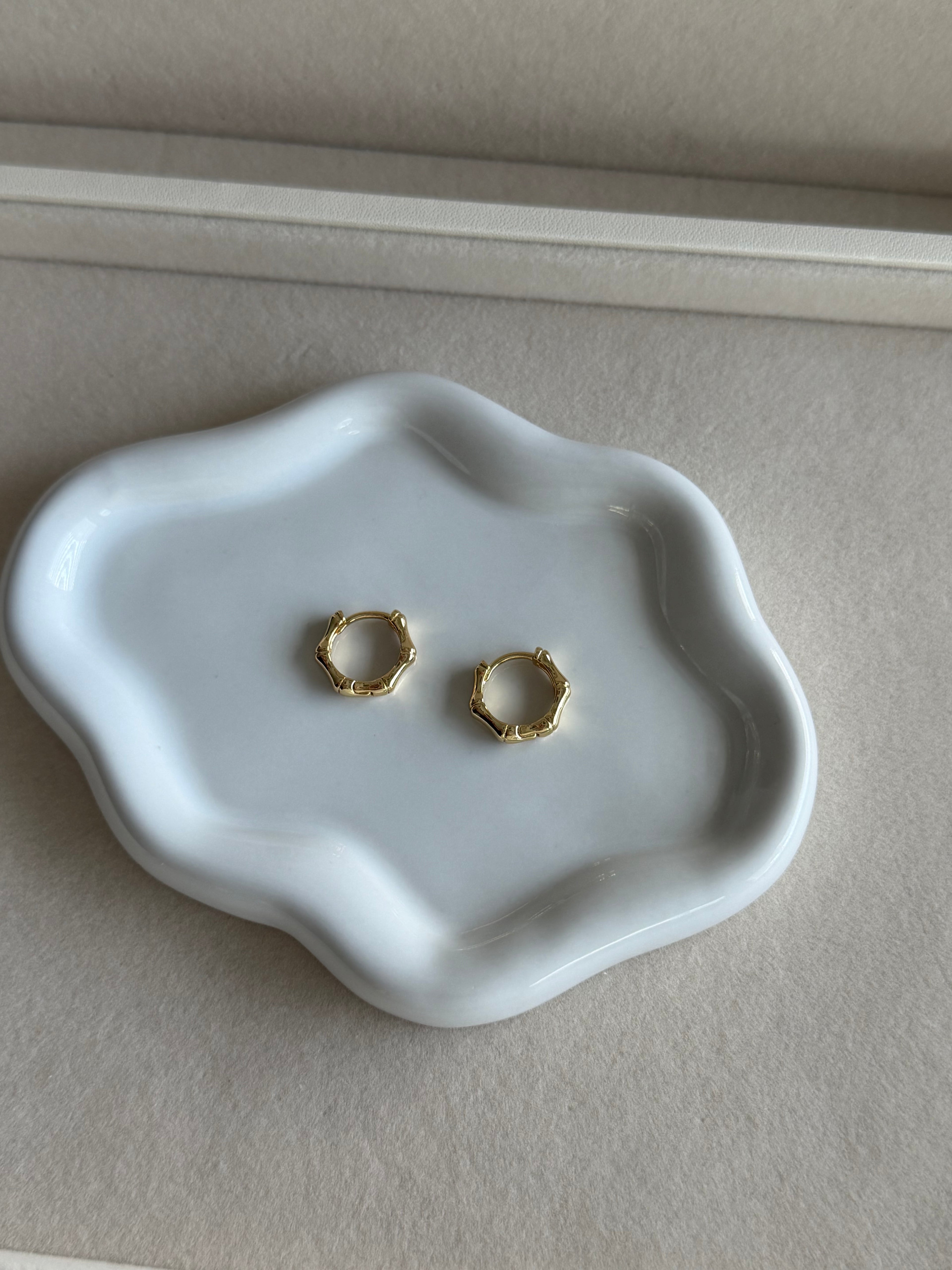 Mini Bamboo Gold Hoops